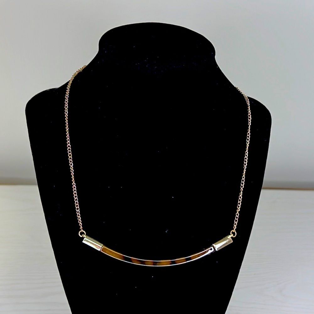 Gold and Animal Print Necklace, NWT